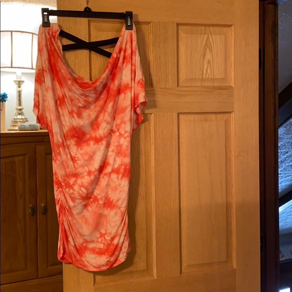 Orange & Cream tie dye shirt